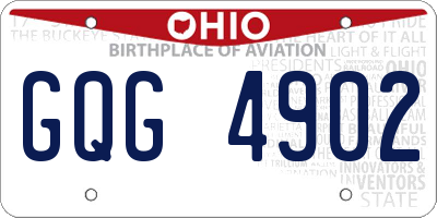 OH license plate GQG4902