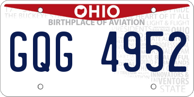 OH license plate GQG4952
