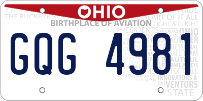 OH license plate GQG4981