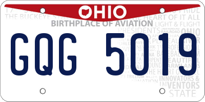 OH license plate GQG5019