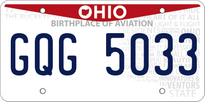 OH license plate GQG5033