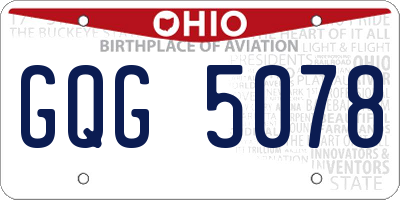 OH license plate GQG5078