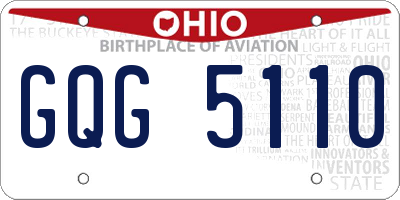 OH license plate GQG5110
