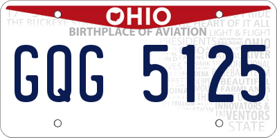 OH license plate GQG5125