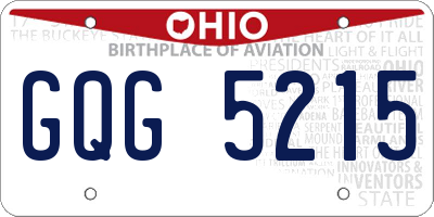 OH license plate GQG5215