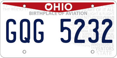 OH license plate GQG5232