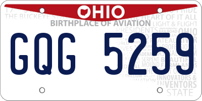 OH license plate GQG5259
