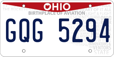 OH license plate GQG5294