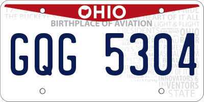 OH license plate GQG5304