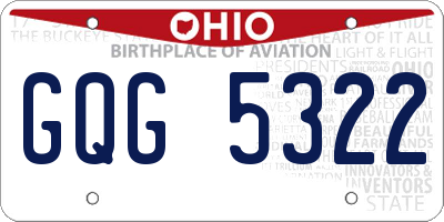OH license plate GQG5322