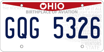 OH license plate GQG5326