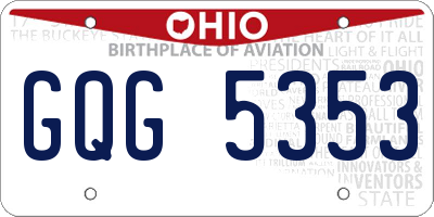 OH license plate GQG5353