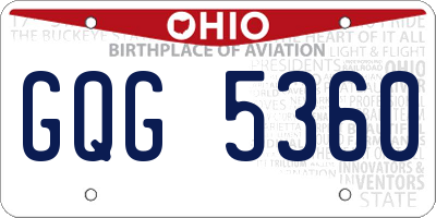 OH license plate GQG5360
