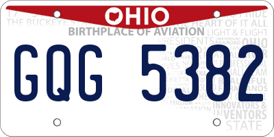 OH license plate GQG5382