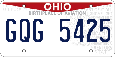 OH license plate GQG5425