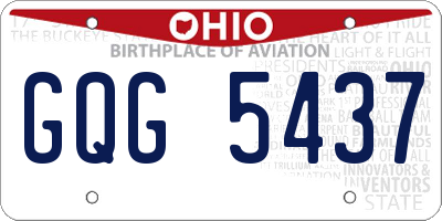 OH license plate GQG5437