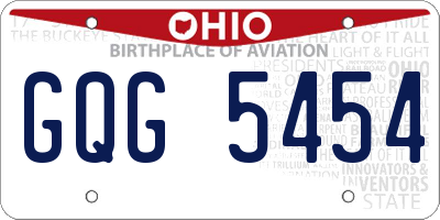 OH license plate GQG5454