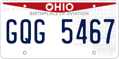 OH license plate GQG5467