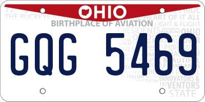 OH license plate GQG5469