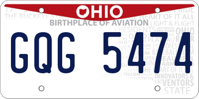 OH license plate GQG5474