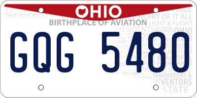 OH license plate GQG5480