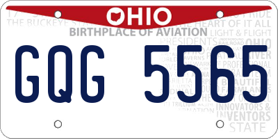 OH license plate GQG5565