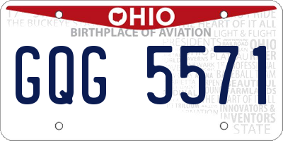 OH license plate GQG5571