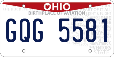 OH license plate GQG5581