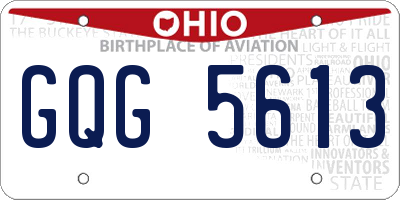 OH license plate GQG5613