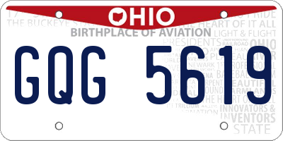 OH license plate GQG5619