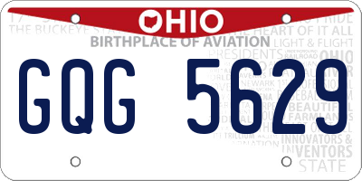 OH license plate GQG5629