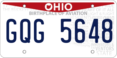 OH license plate GQG5648