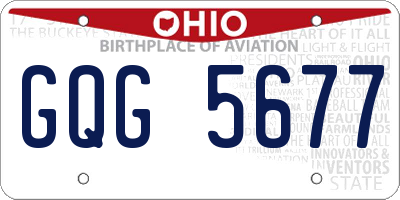 OH license plate GQG5677