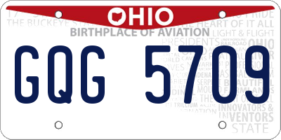 OH license plate GQG5709