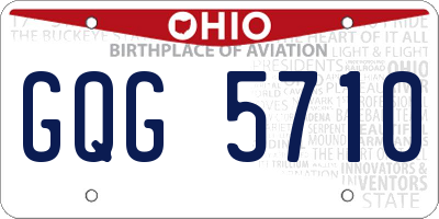 OH license plate GQG5710