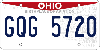 OH license plate GQG5720