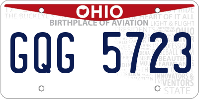OH license plate GQG5723