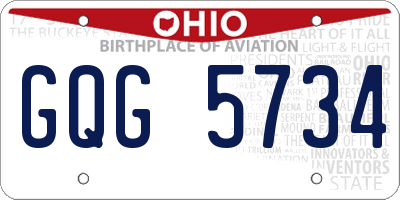 OH license plate GQG5734