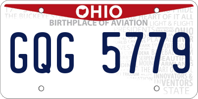 OH license plate GQG5779