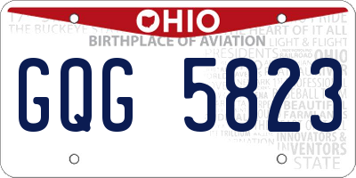 OH license plate GQG5823