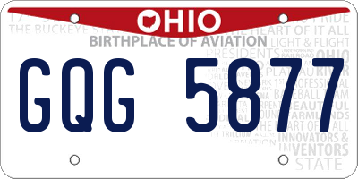OH license plate GQG5877