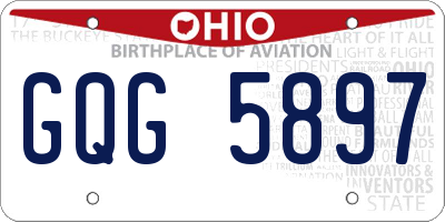 OH license plate GQG5897