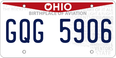 OH license plate GQG5906
