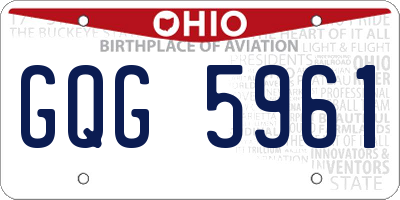 OH license plate GQG5961