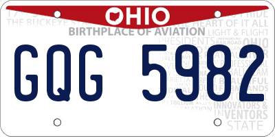 OH license plate GQG5982