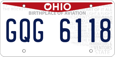 OH license plate GQG6118