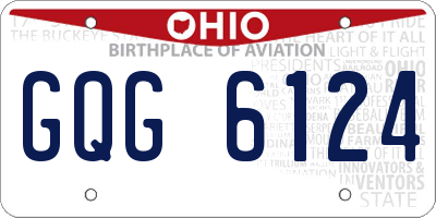 OH license plate GQG6124