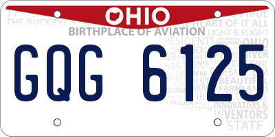 OH license plate GQG6125