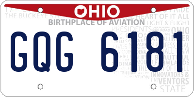OH license plate GQG6181