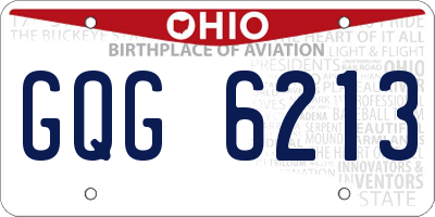 OH license plate GQG6213